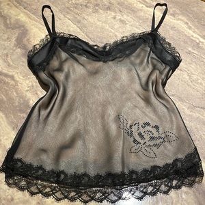 Lida Baday Black Silk Cami